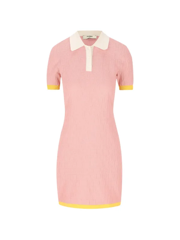FENDI logo-pattern Midi Dress | Pink | FARFETCH IL