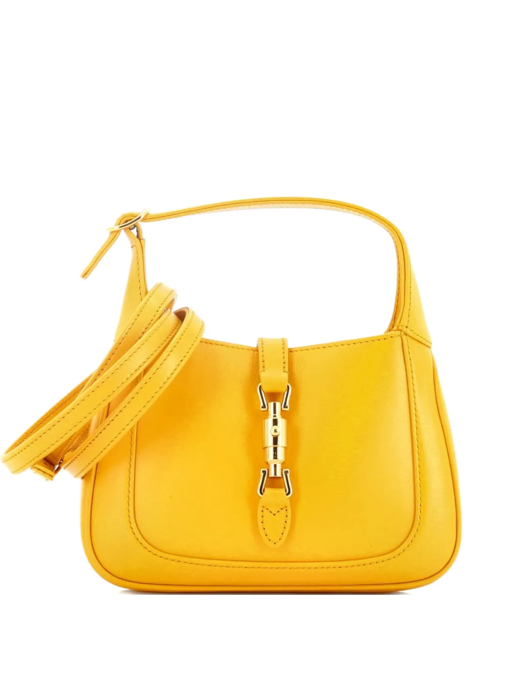 Gucci Pre-Owned Jackie 1961 Leather Mini hobo bag - Giallo