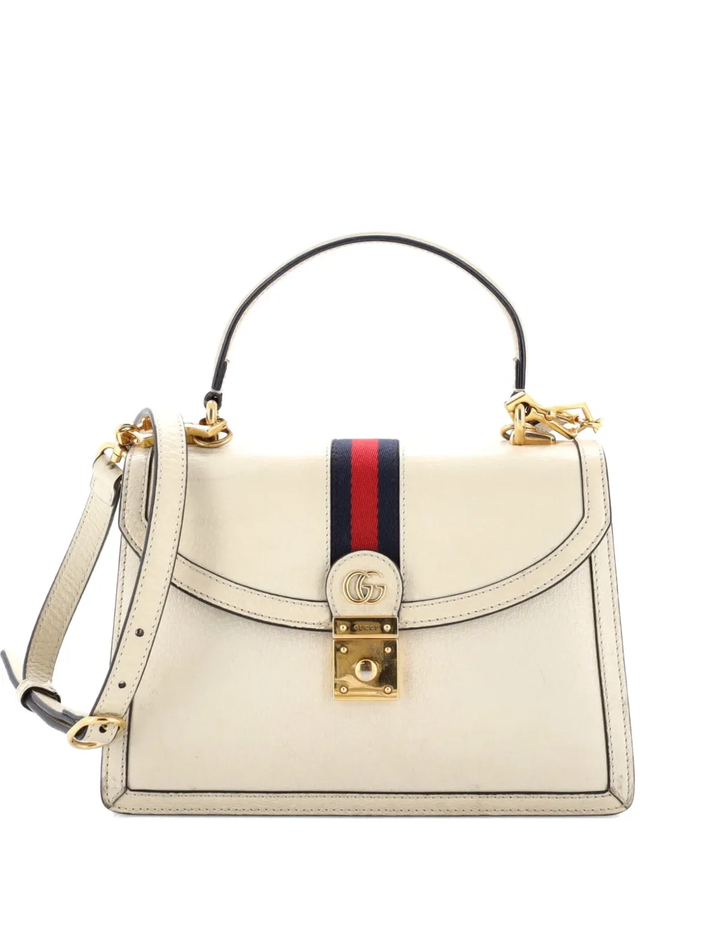 Gucci Pre-Owned Ophidia Flap Top Handle Bag Leather Small satchel - Toni neutri