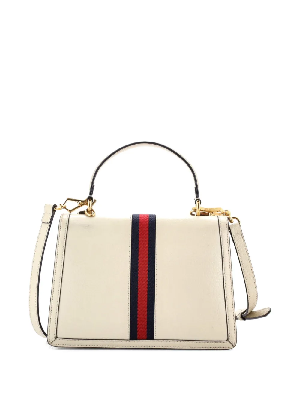  Gucci Pre-owned Petit Sac à Bandoulière Ophidia En Cuir à Rabat Et Anse Sur Le Dessus - Tons Neutres 