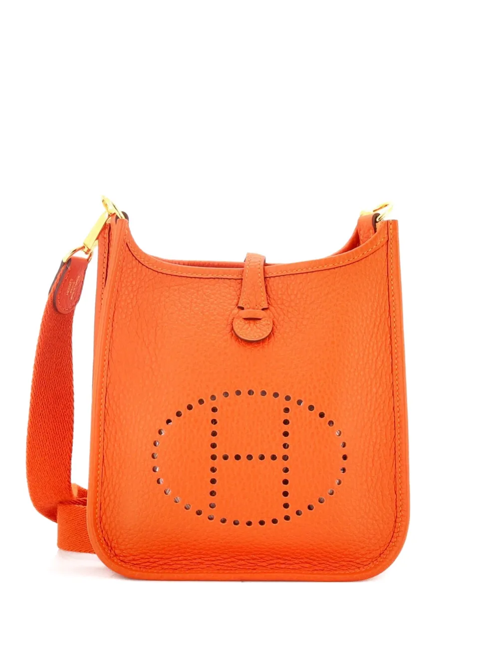 Hermès Pre-Owned Borsa a tracolla Evelyne Gen III TPM in pelle Clemence - Arancione