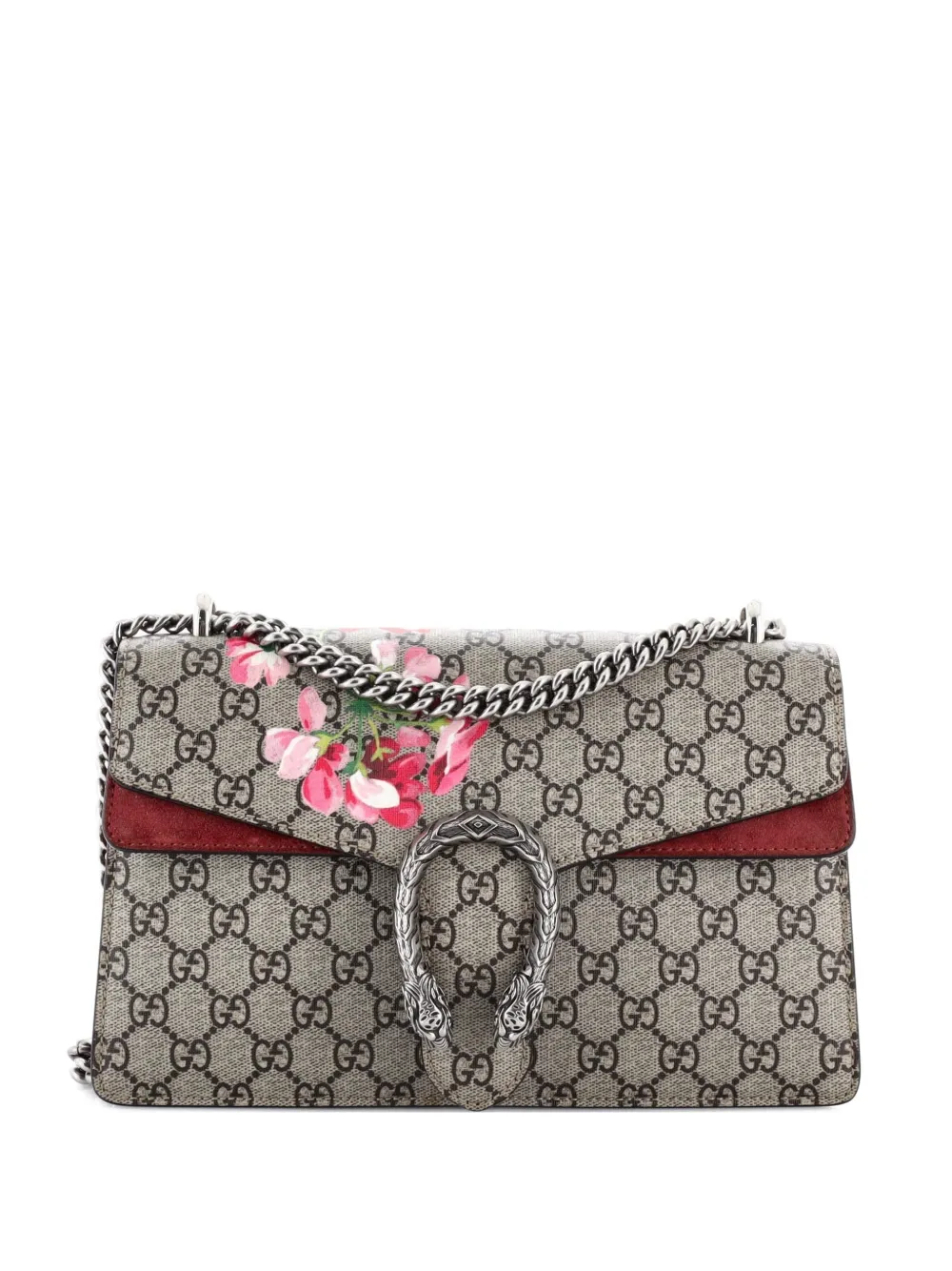 Gucci Pre-Owned Borsa a spalla Dionysus piccola in tela cerata GG con stampa a fiori - Marrone
