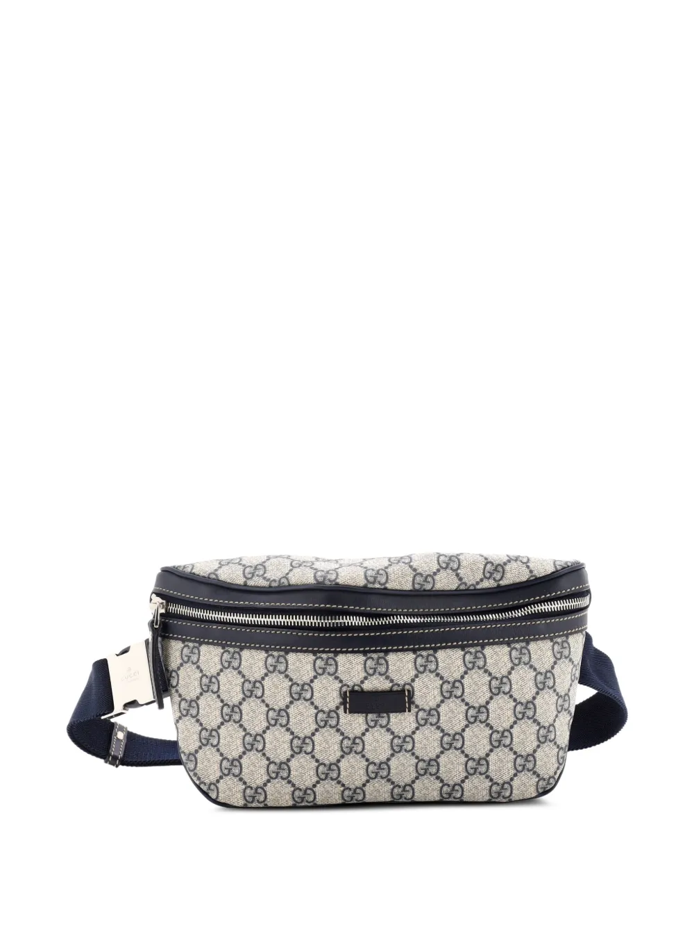 Gucci Pre-Owned GG Coated Canvas with Leather Small belt bag - Blu