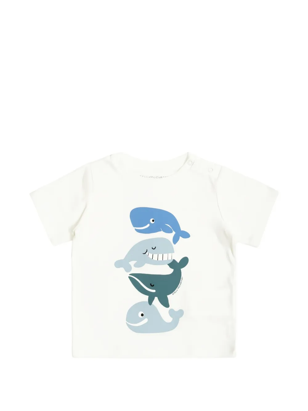 Stella McCartney Kids White Whale print T-shirt - Bianco