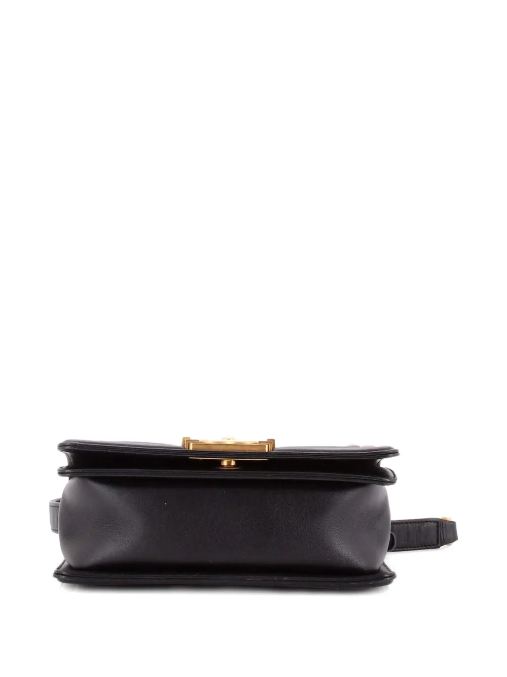 Chanel Pre-owned By the Sea Boy Flap Bag Chevron Embroidered Calfskin Small Shoulder Bag in Black, view 4