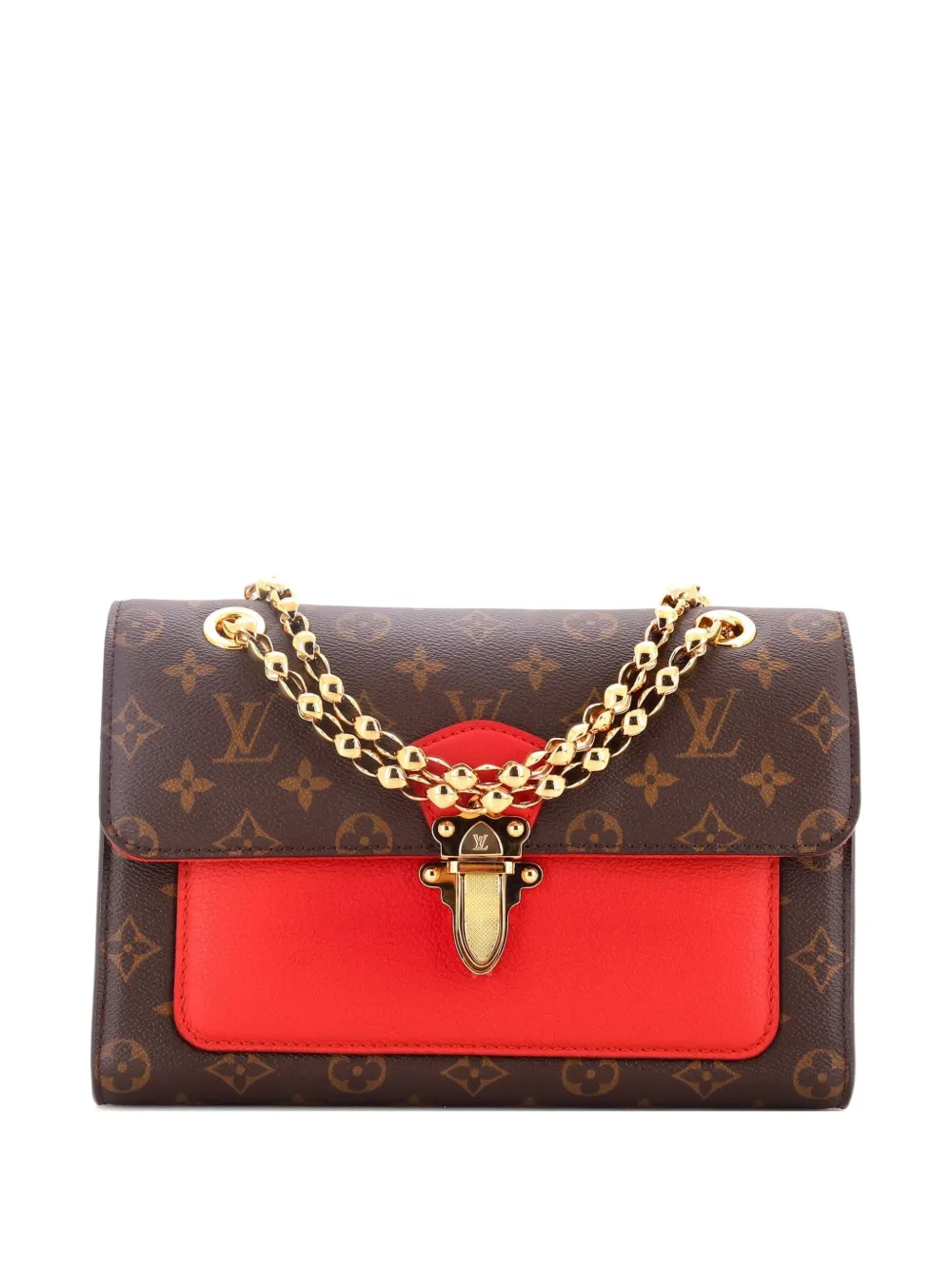 Louis Vuitton Pre-Owned Victoire Handbag Monogram Canvas and Leather shoulder bag - Braun