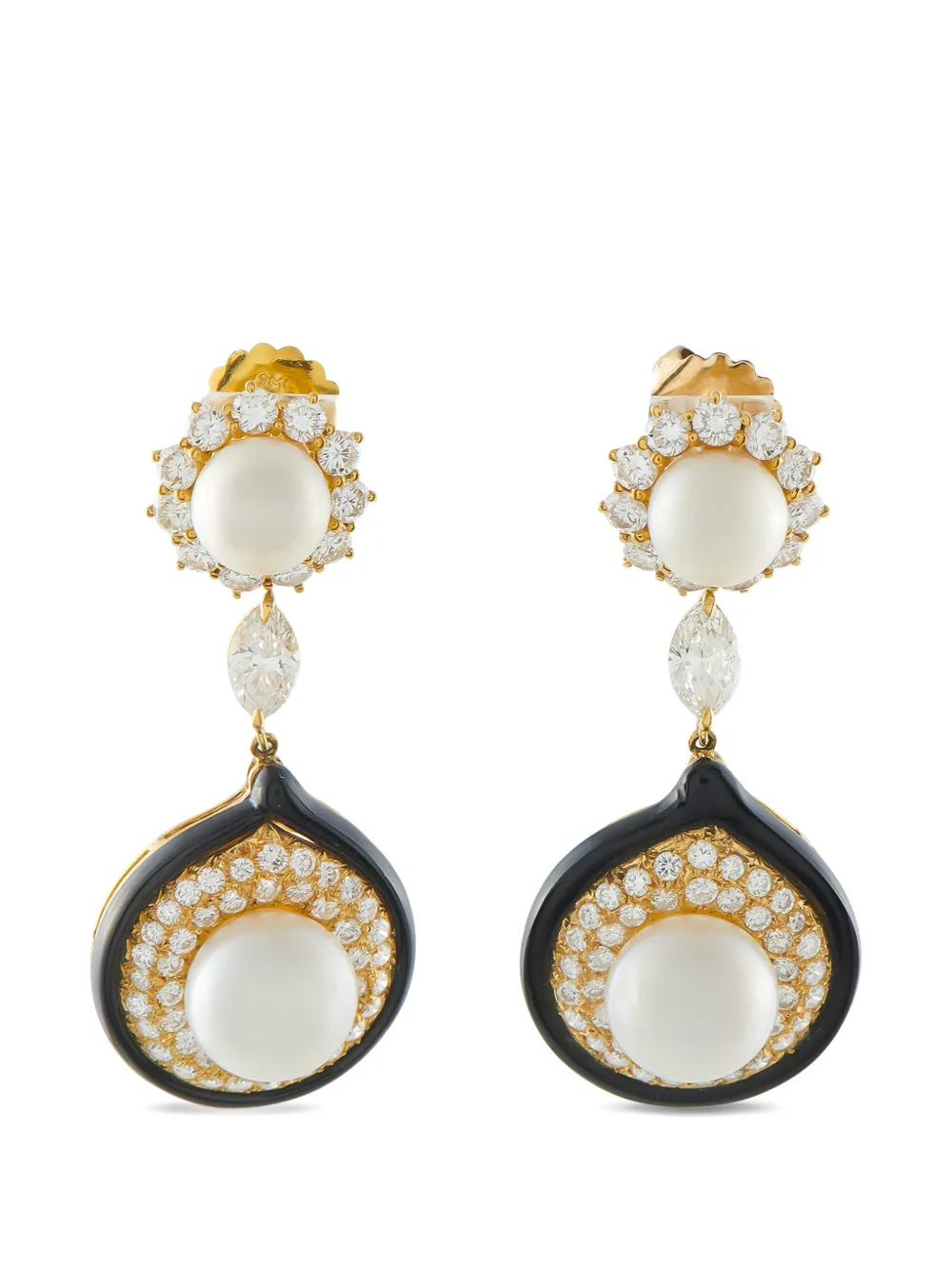 LB Exclusive diamond and pearl earrings - Oro