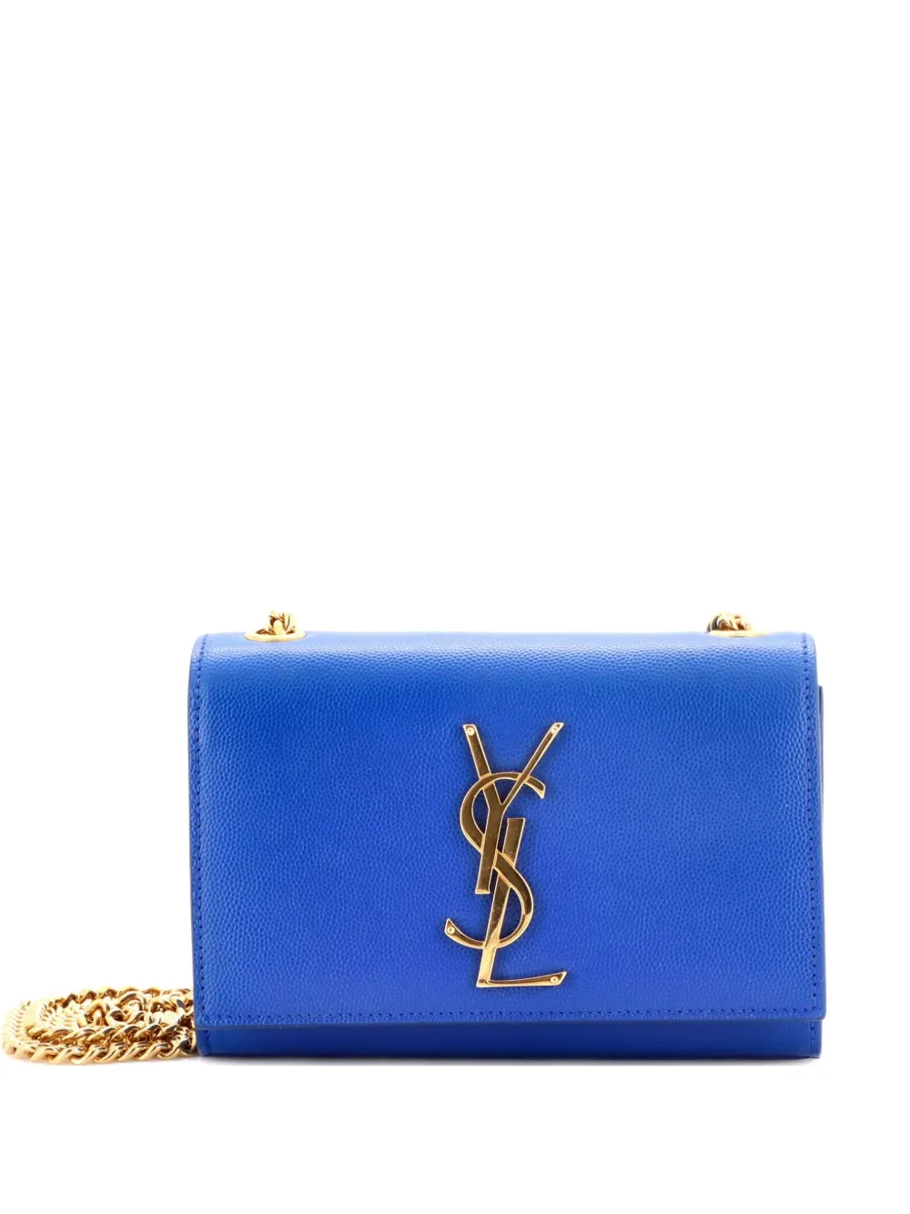 Saint Laurent Pre-Owned Classic Monogram Grainy Leather Small crossbody bag - Blu