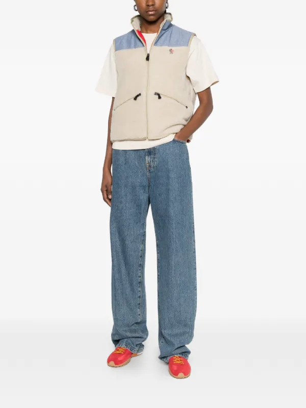 Moncler Grenoble Teddy & Chambray Gilet | Neutrals | FARFETCH