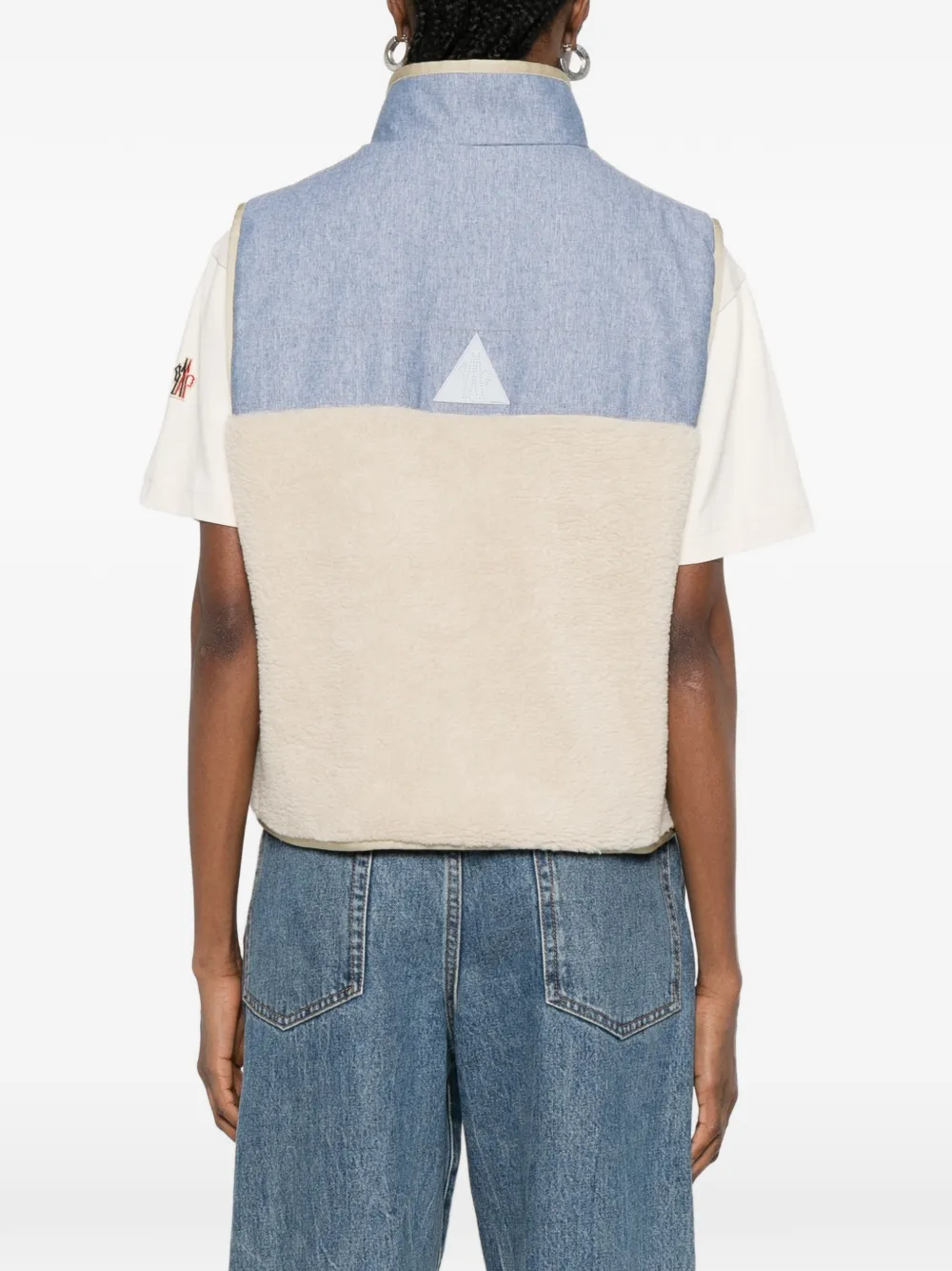 Moncler Grenoble Teddy & Chambray bodywarmer Beige