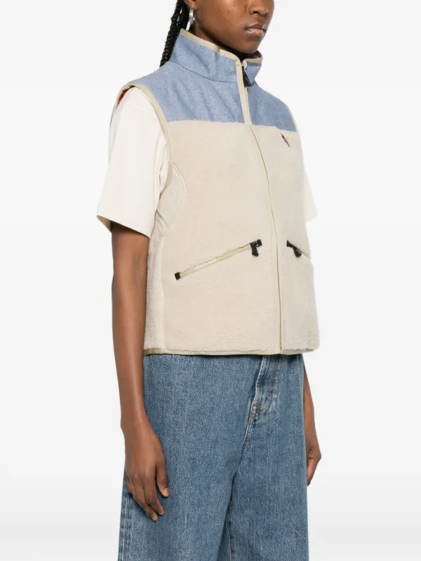 Moncler Grenoble Teddy & Chambray Gilet | Neutrals | FARFETCH