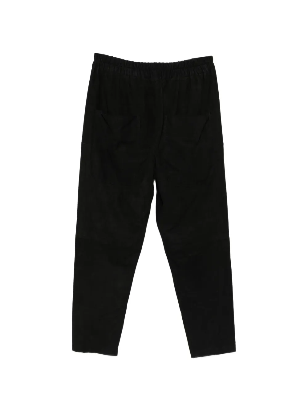  Rundholz Elasticated-wais Leather Trousers - Black 
