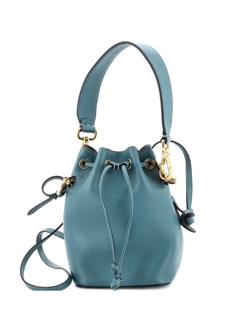 Fendi Pre-Owned Mon Tresor Leather Mini bucket bag - Verde