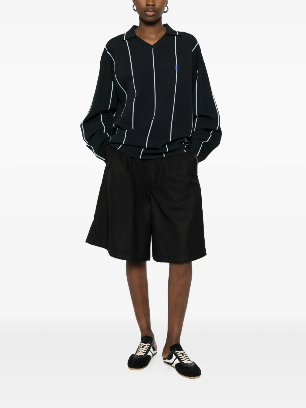Études Studio Gestreepte sweater met lange mouwen Blauw