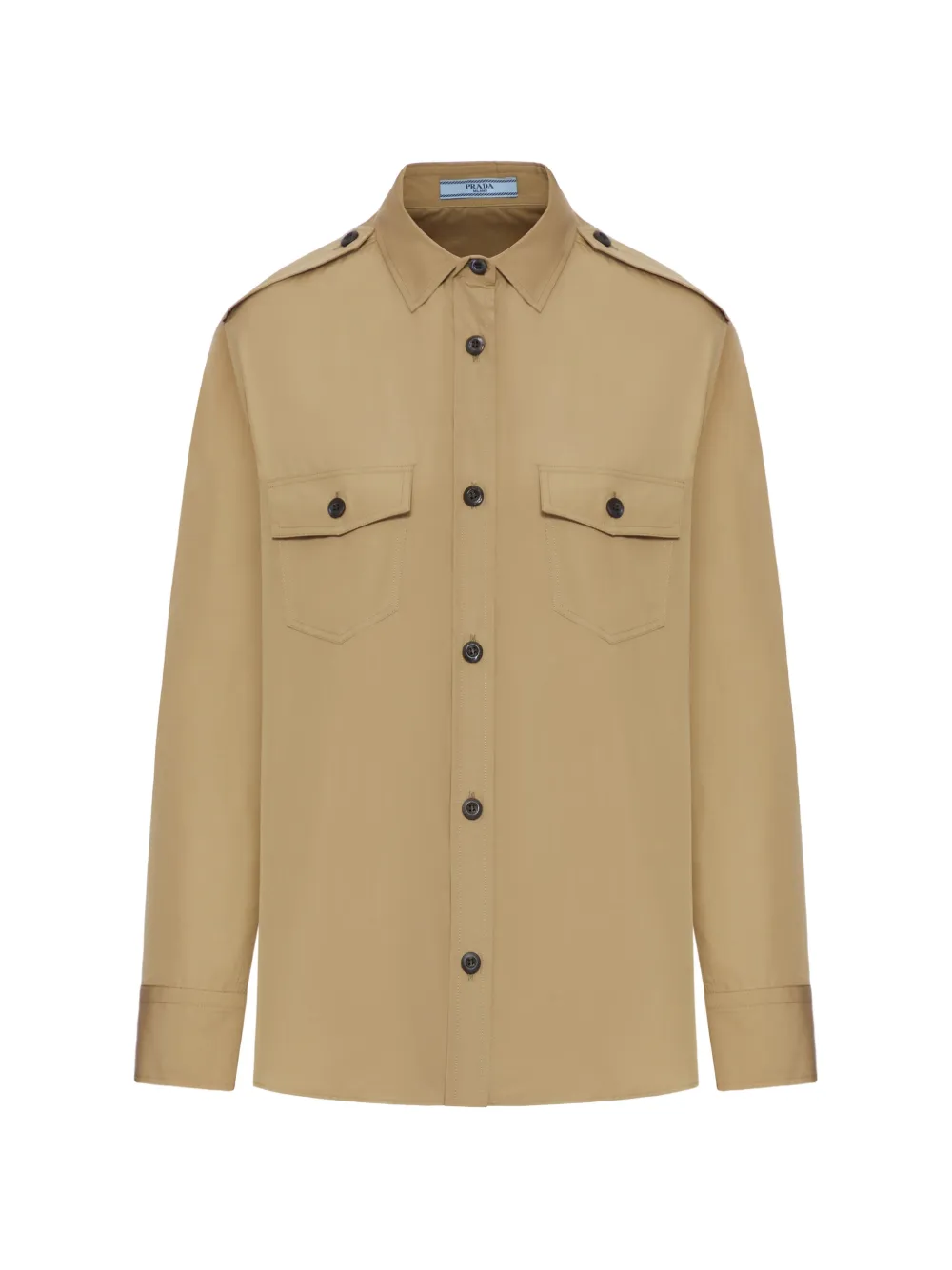 Prada button poplin shirt - Toni neutri