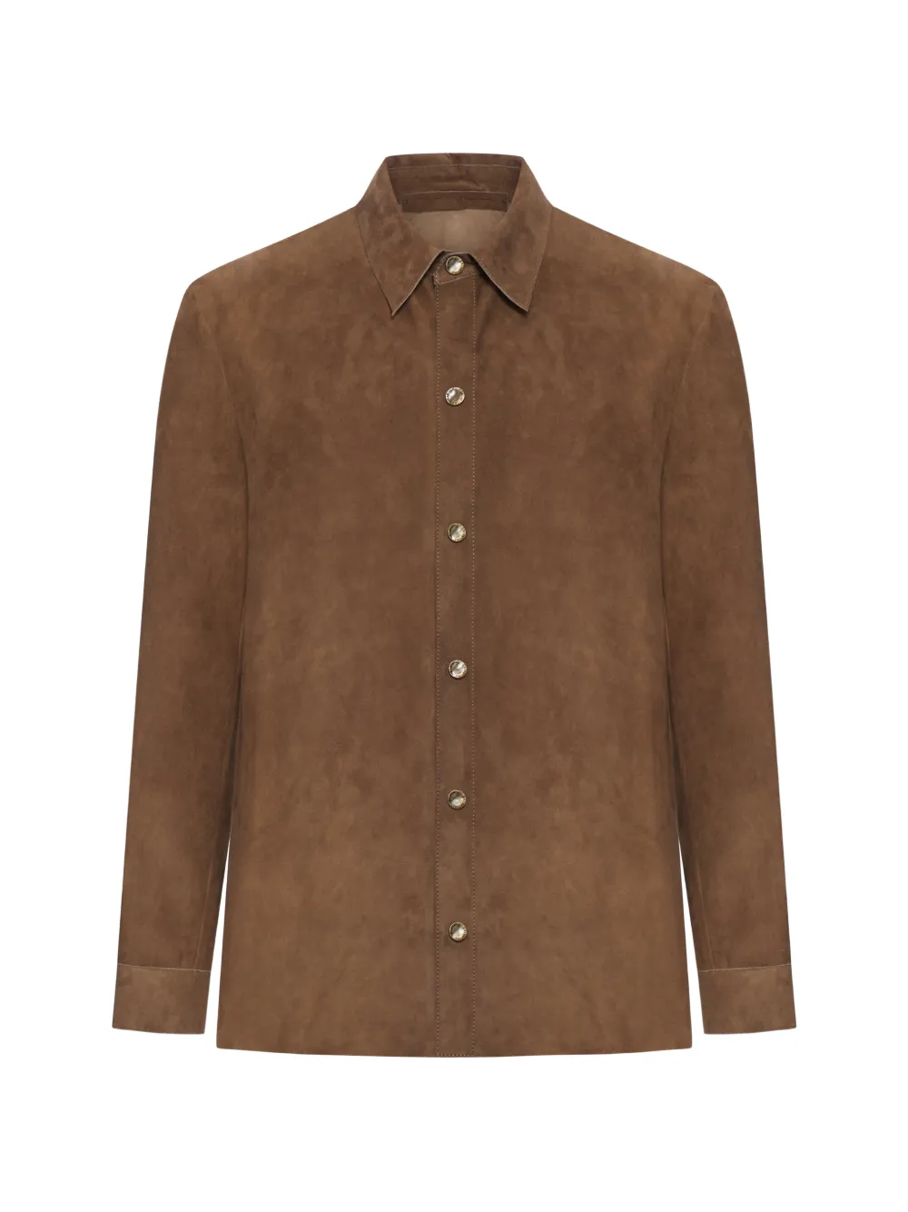 Salvatore Santoro Button Leather Jacket In Brown