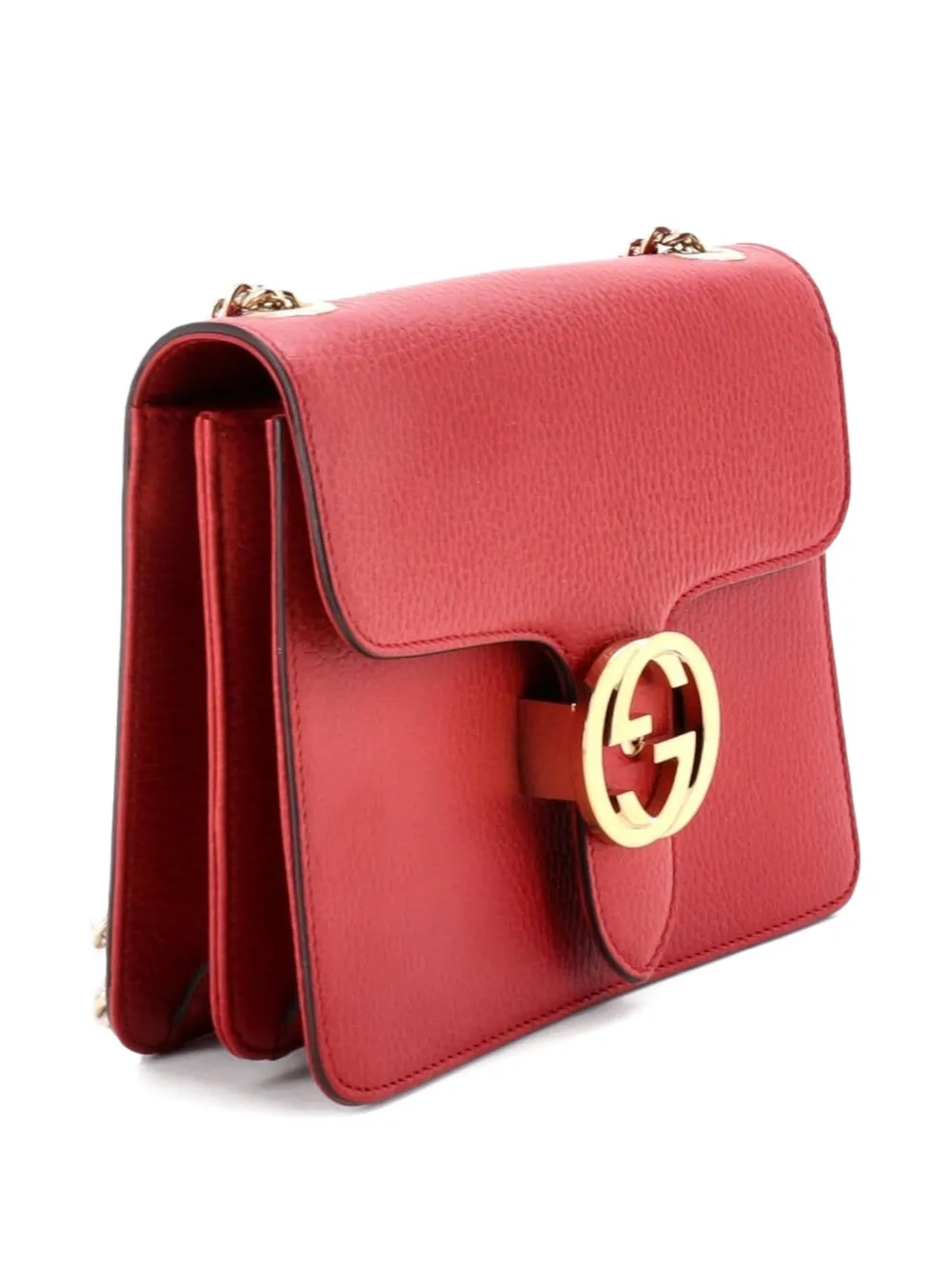 Interlocking Leather Small Shoulder Bag