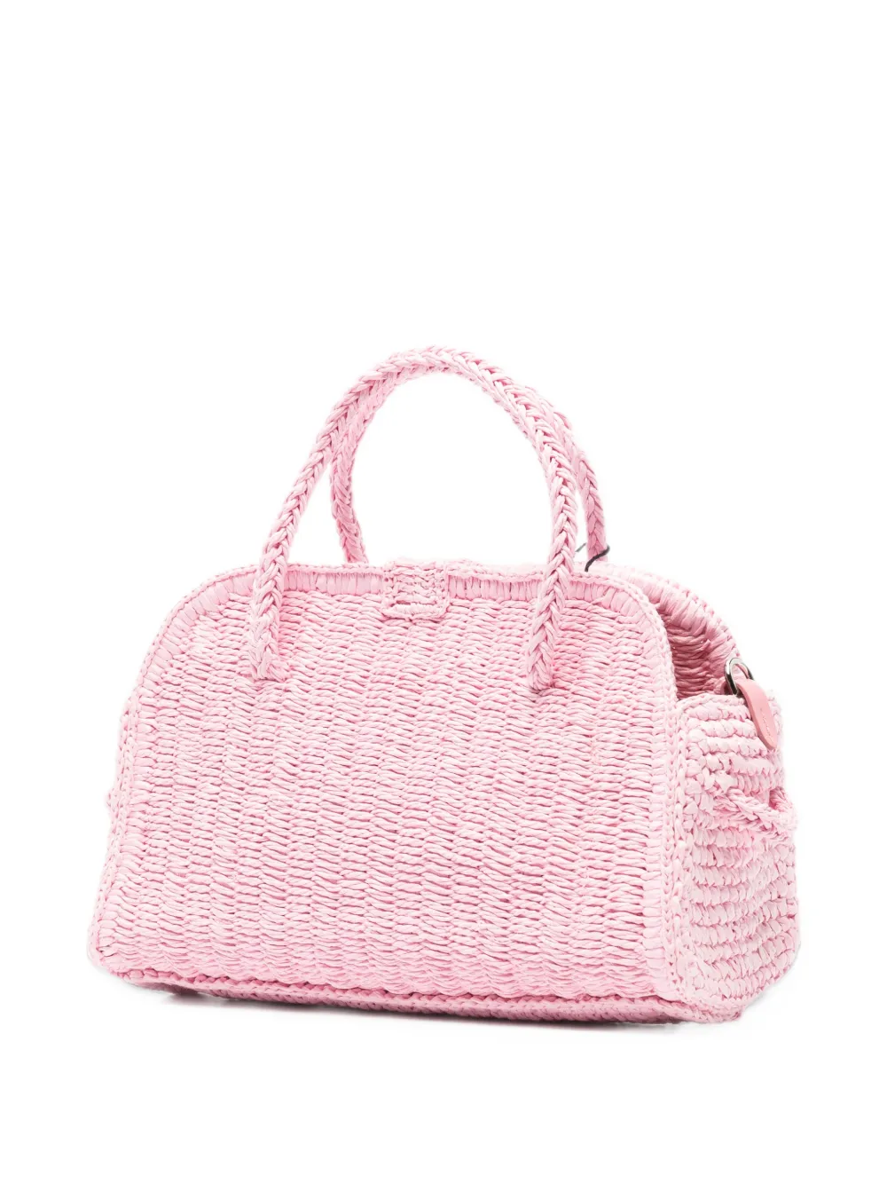 Jacquemus The small raffia Turismo bag Roze
