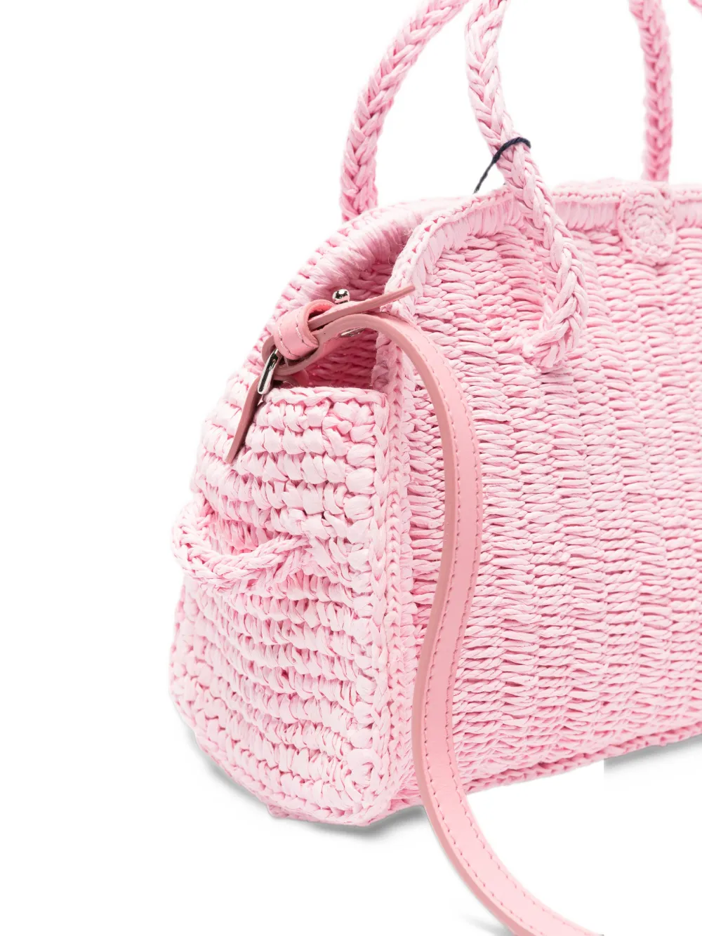 Jacquemus The small raffia Turismo bag Roze