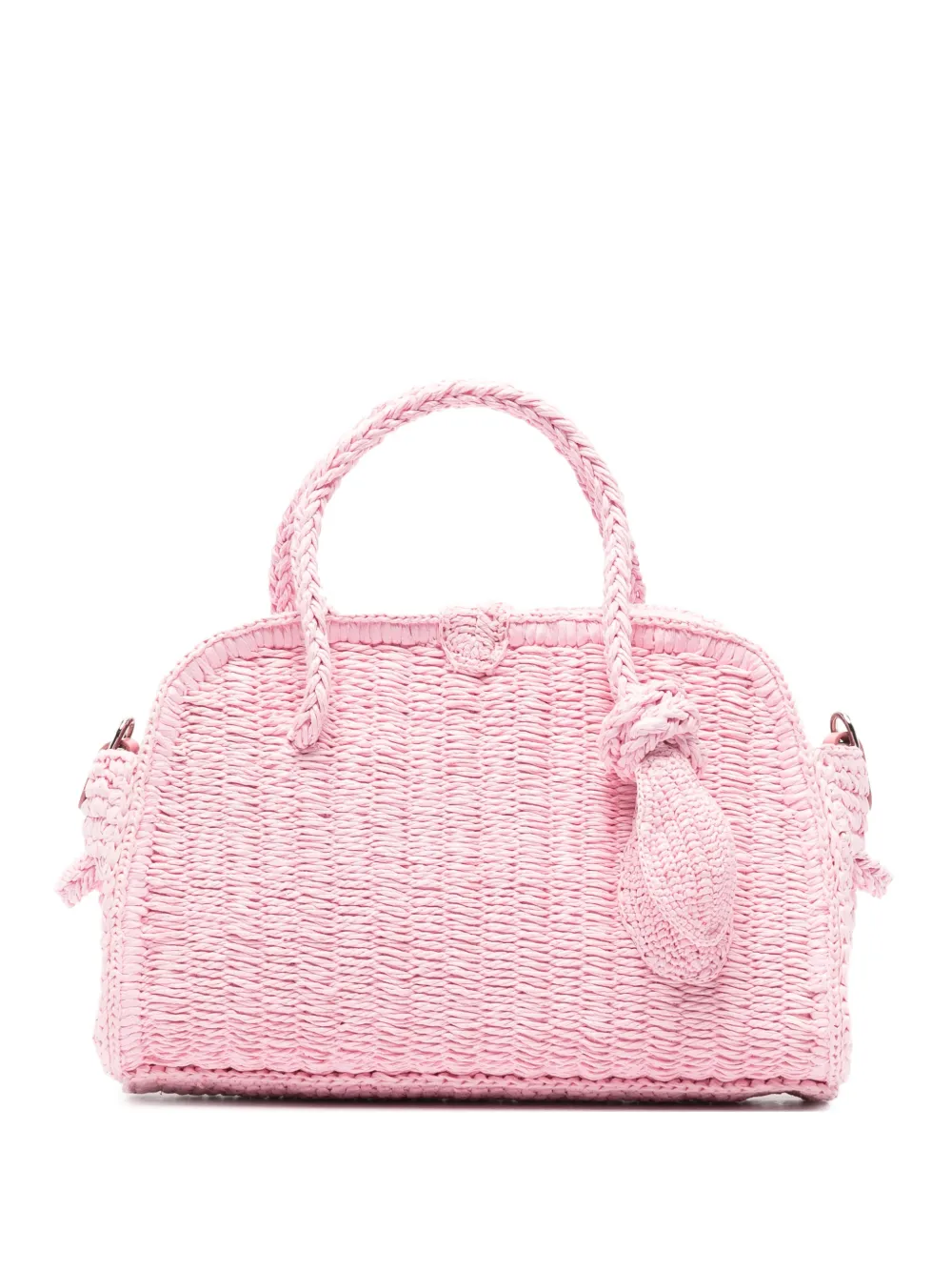 Jacquemus The small raffia Turismo bag Roze