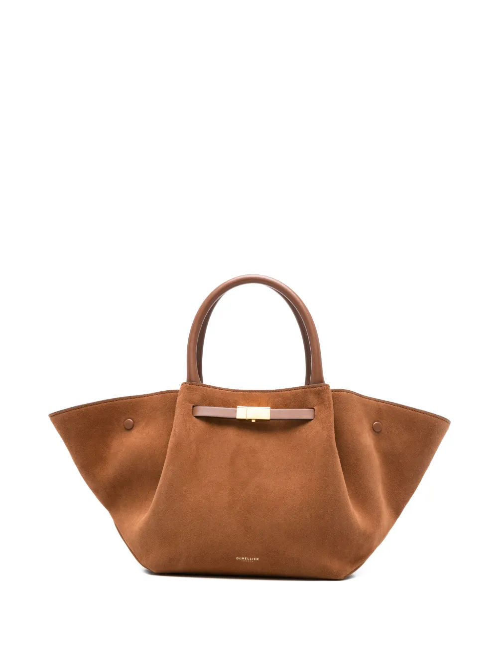 DeMellier medium New York buckled tote bag - Marrone