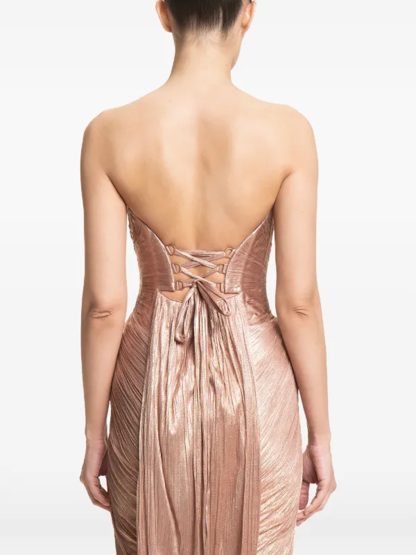 Maria Lucia Hohan Jasleen Draped Maxi Dress | Pink | FARFETCH