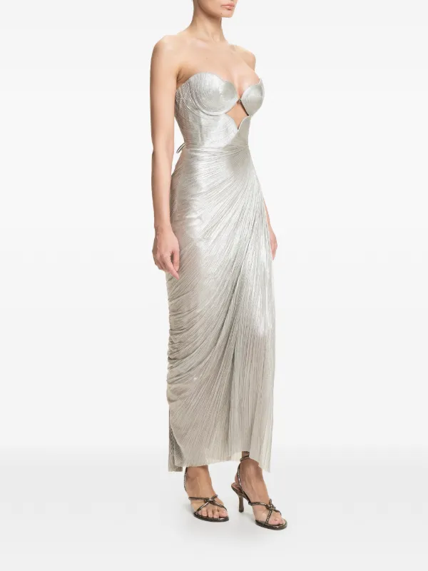 maria lucia hohan silver dress Maria Lucia Hohan Zaria Dress In Silver