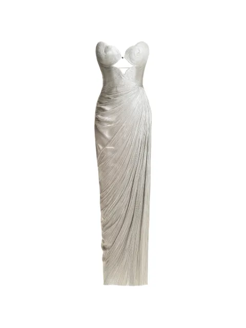 Maria Lucia Hohan Amisha cut-out pleated maxi dress