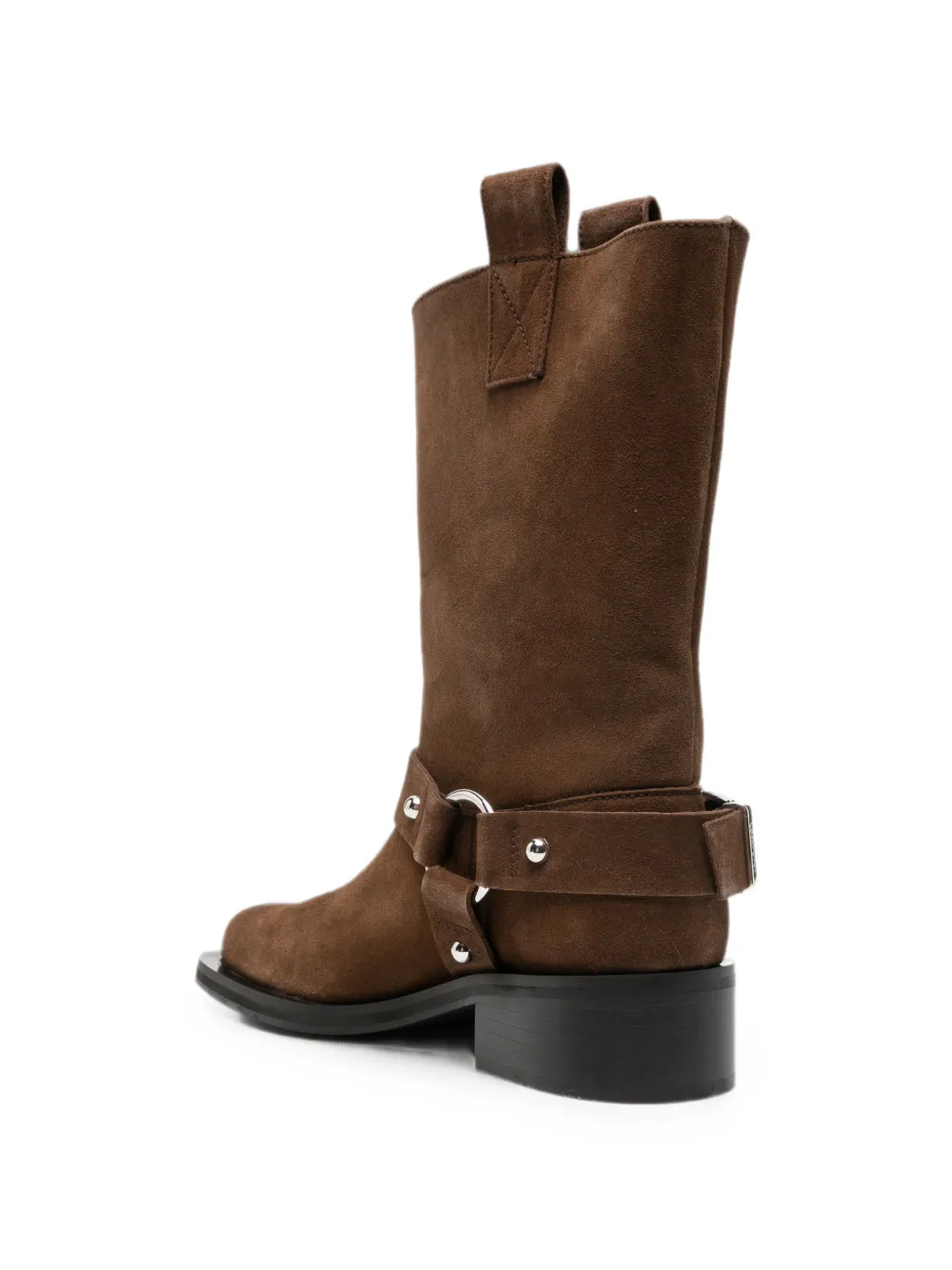 GANNI buckle-detail biker boots Bruin
