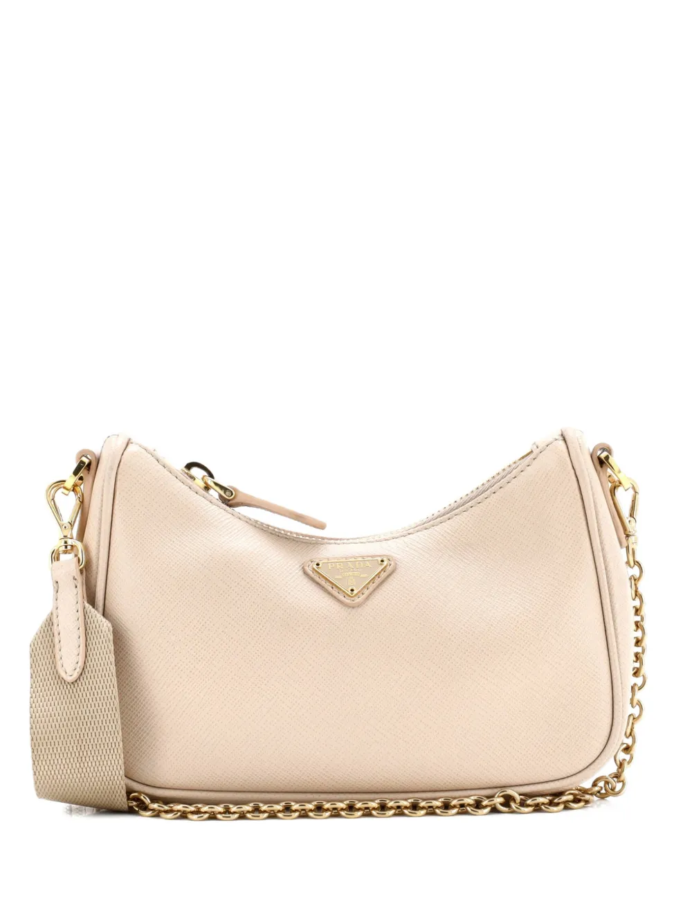 Prada Pre-Owned Convertible Shoulder Bag Saffiano Leather Mini crossbody bag - Toni neutri