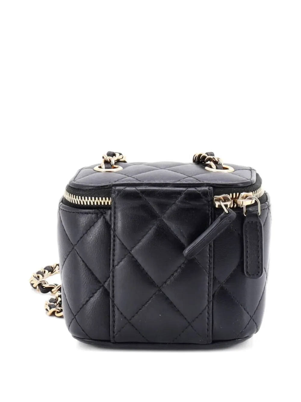 CHANELリボン、カメリア等 CHANEL Pre-Owned カメリア リボン バニティケース ウィズ チェーン