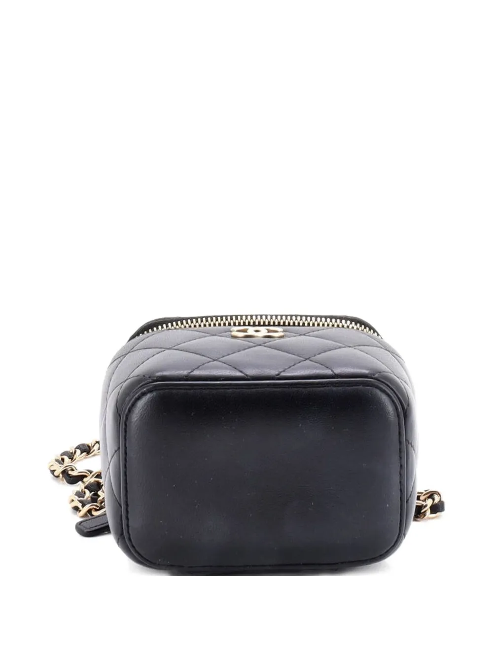 CHANELリボン、カメリア等 CHANEL Pre-Owned カメリア リボン バニティケース ウィズ チェーン
