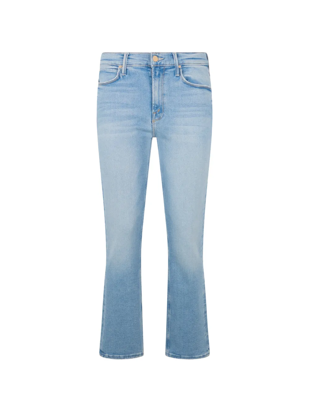 MOTHER embroidered-logo flared jeans - Blu