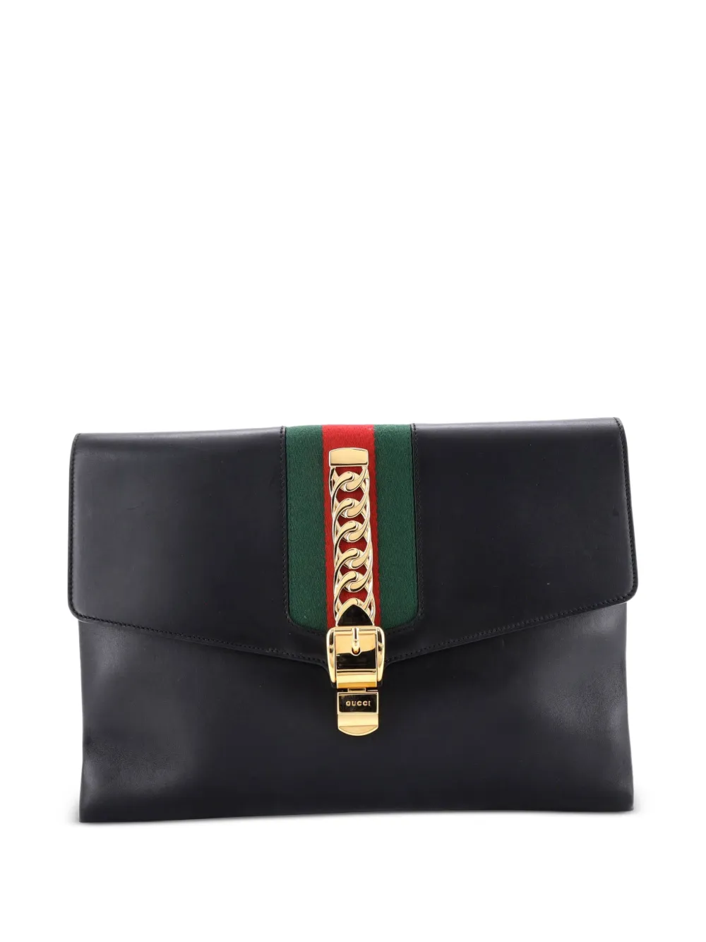 Gucci Pre-Owned Sylvie Leather Maxi clutch bag - Nero