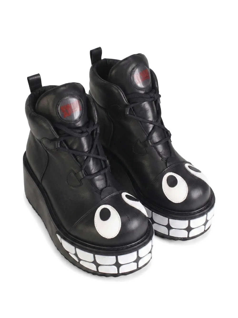 SWEAR Smiley enkellaarzen met plateauzool Zwart