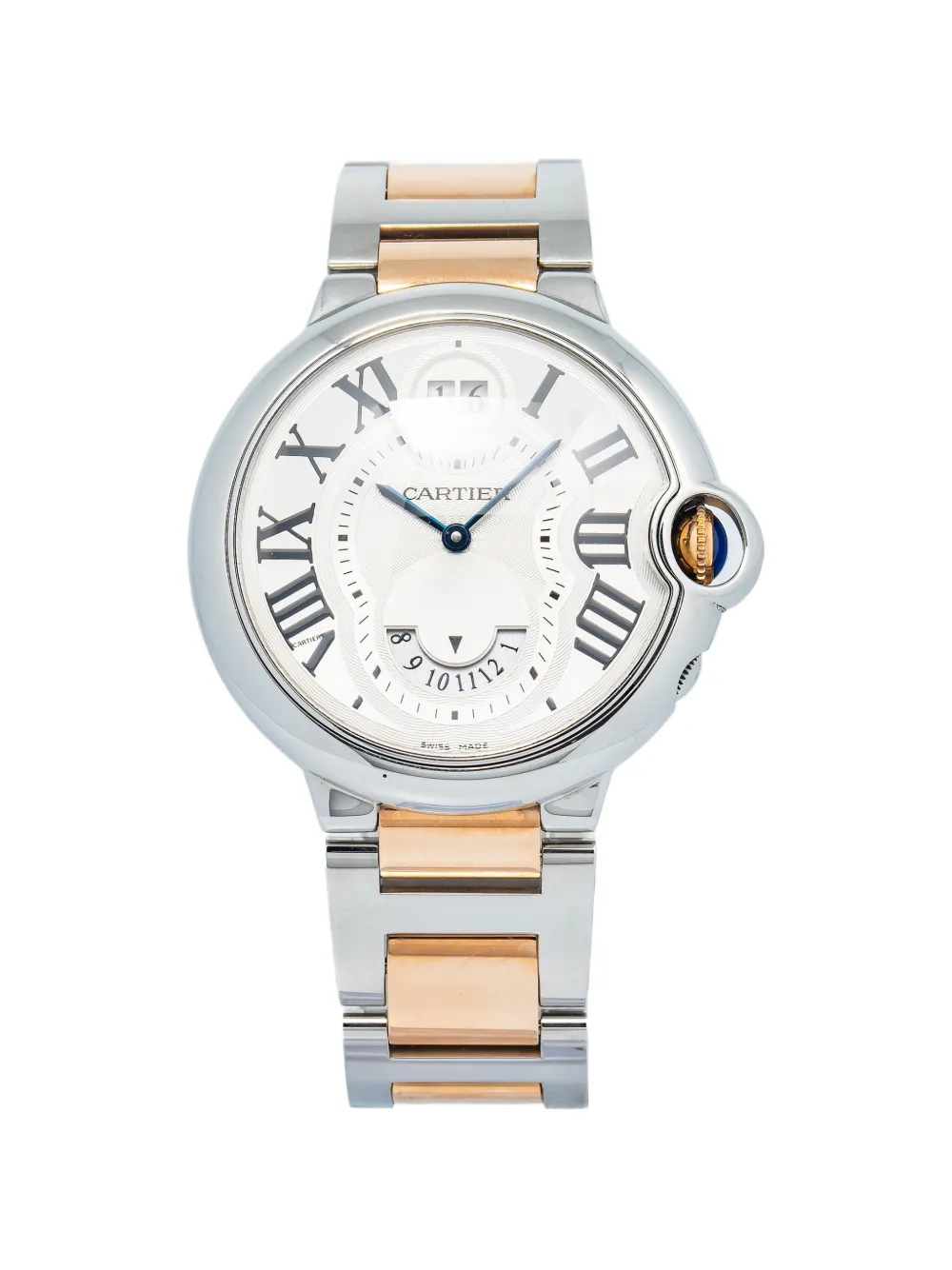Cartier Ballon Bleu date window 36mm watch - Argento