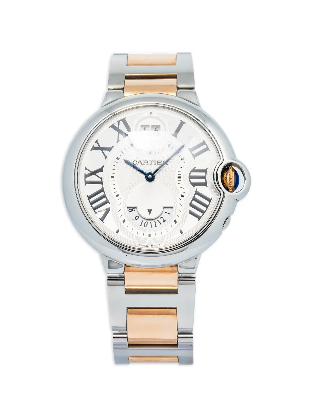 Cartier Ballon Bleu date window 36mm watch - Argento