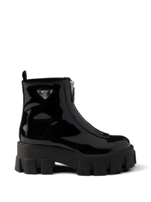 Prada ジップ アンクルブーツ | ブラック | FARFETCH JP