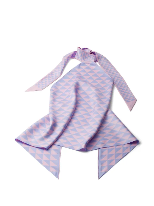 Prada シルクツイル スカーフ | ピンク | FARFETCH JP