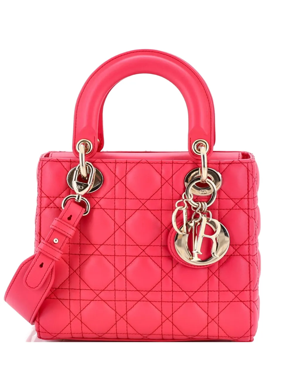 Christian Dior Pre-Owned My ABCDior Lady Dior Bag Cannage Quilt Lambskin crossbody bag - Rosa