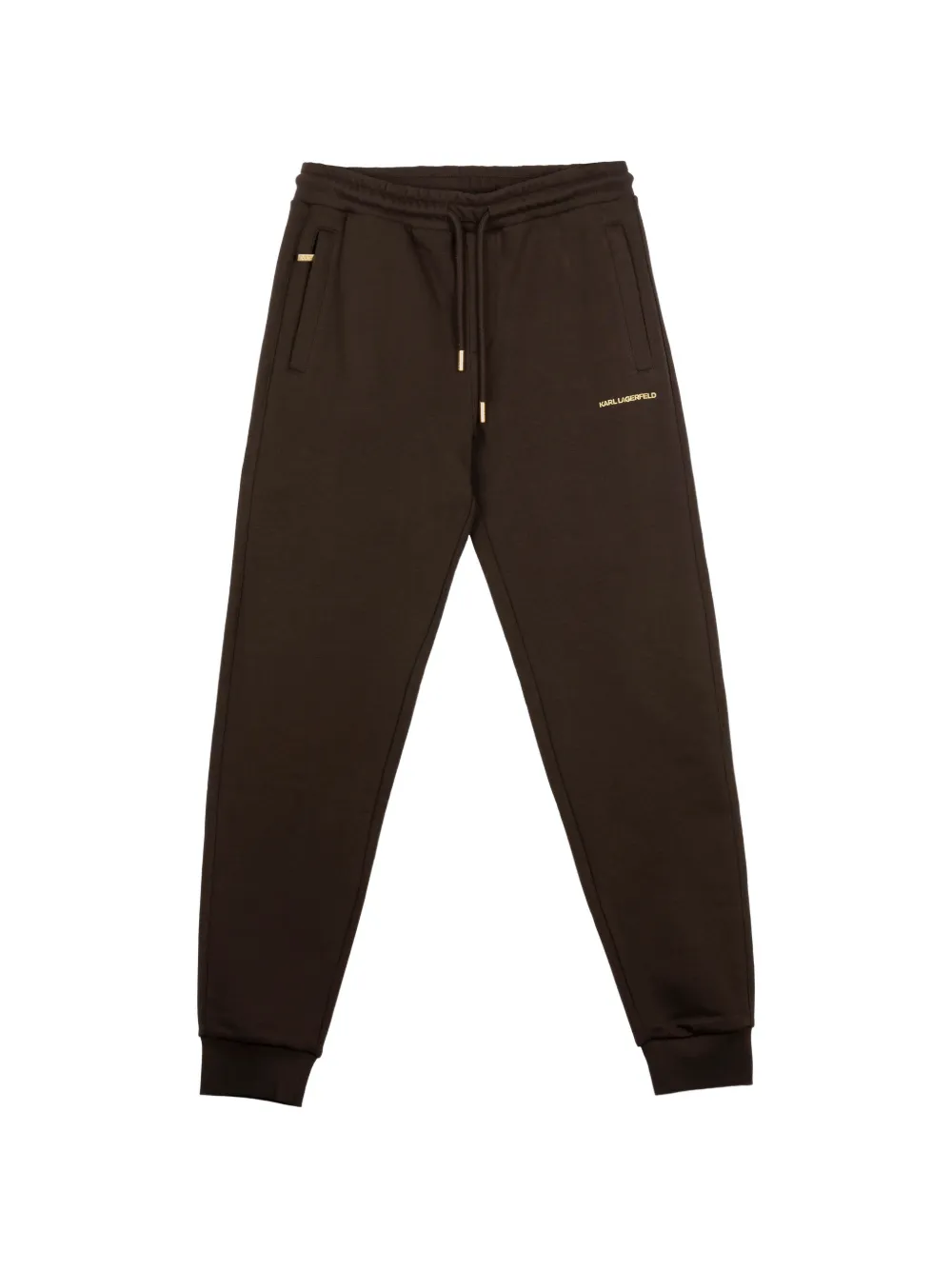 Karl Lagerfeld drawstring-waist logo track pants - Marrone