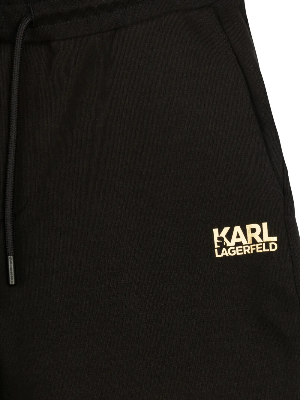 Karl Lagerfeld Shorts met logoprint Zwart