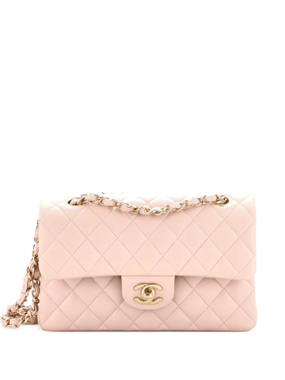 CHANEL Pre-Owned Classic Double Flap Bag Quilted Lambskin Small shoulder bag - Toni neutri