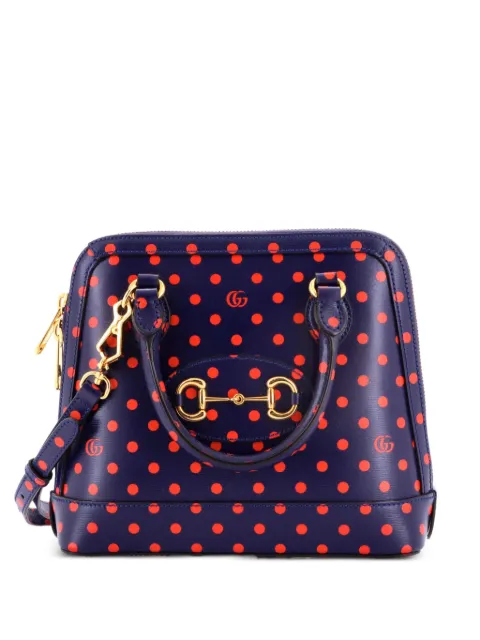 Gucci Pre-Owned Horsebit 1955 Top Handle Bag Printed Leather Small satchel