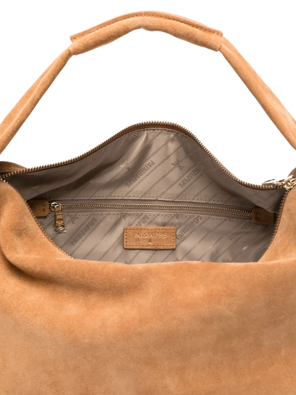Patrizia Pepe Suède shopper Bruin