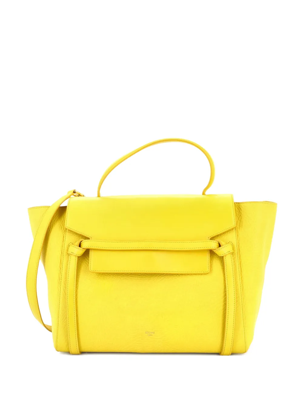 Celine Pre-Owned Belt Bag Textured Leather Medium satchel - Giallo