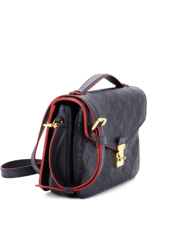 Louis Vuitton Pre-owned Pochette Metis Monogram Empreinte Leather Crossbody Bag in Blue