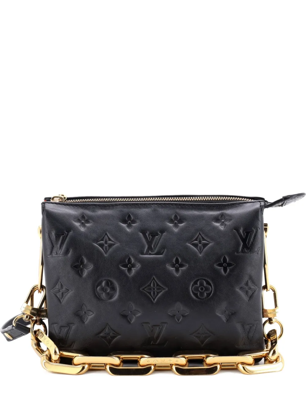 Louis Vuitton Pre-Owned Coussin Bag Monogram Embossed Lambskin BB crossbody bag - Schwarz