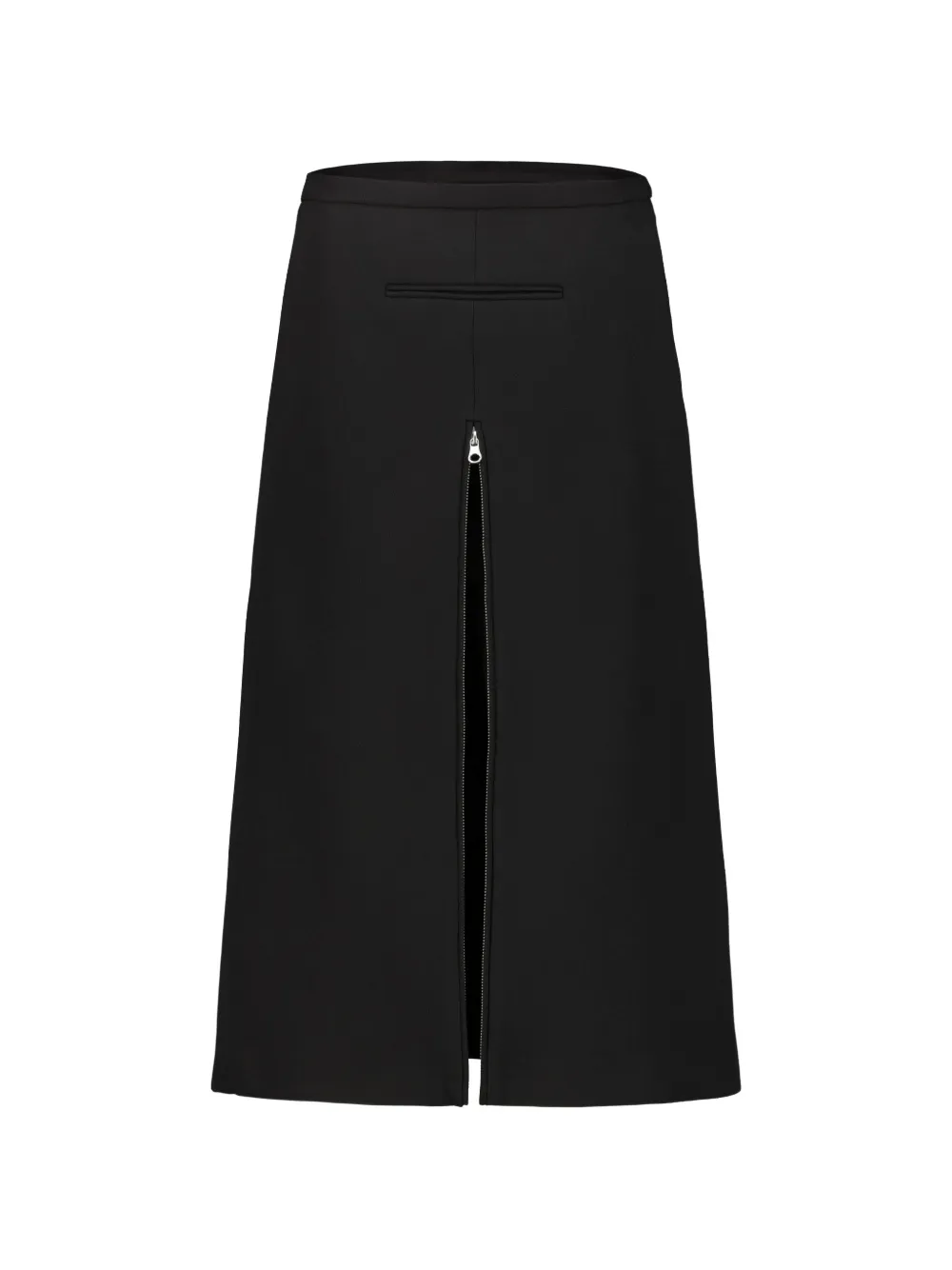 Courrèges rear-zip midi skirt - Nero