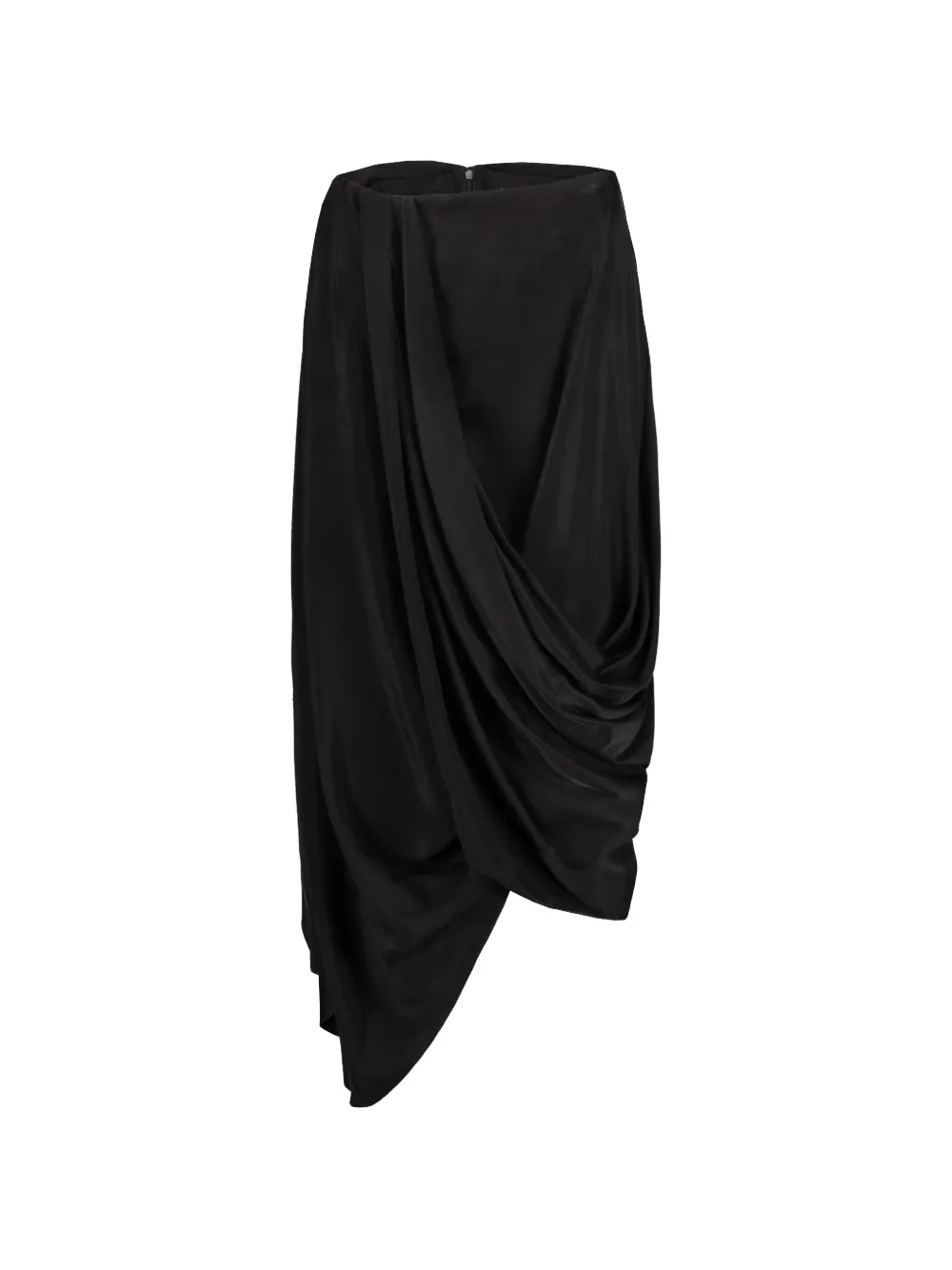Maison Margiela draped midi skirt - Nero